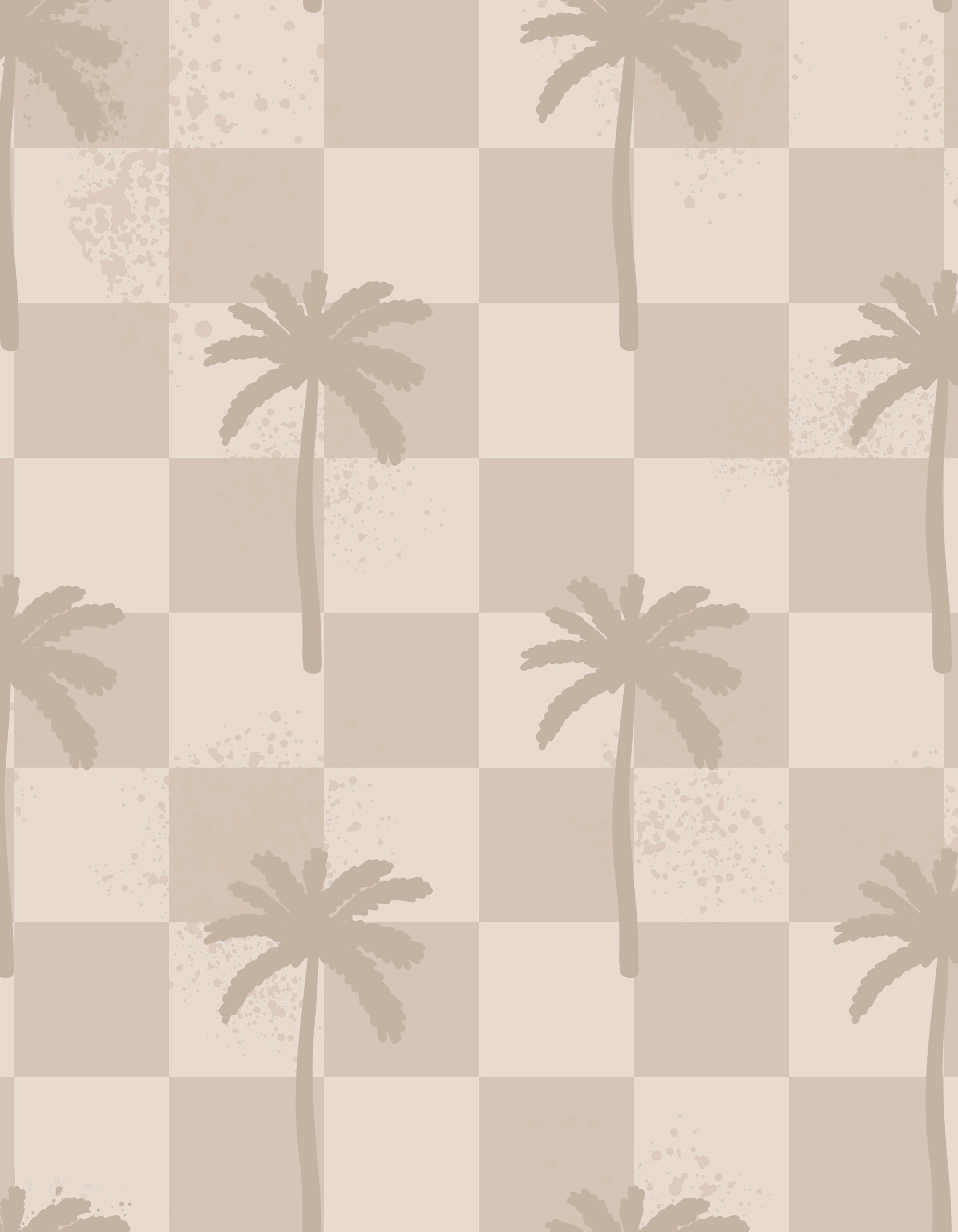 Palm Checker Sun-Safe Romper