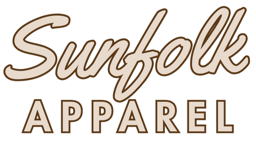 Sunfolk Apparel logo with a vintage style on a white background