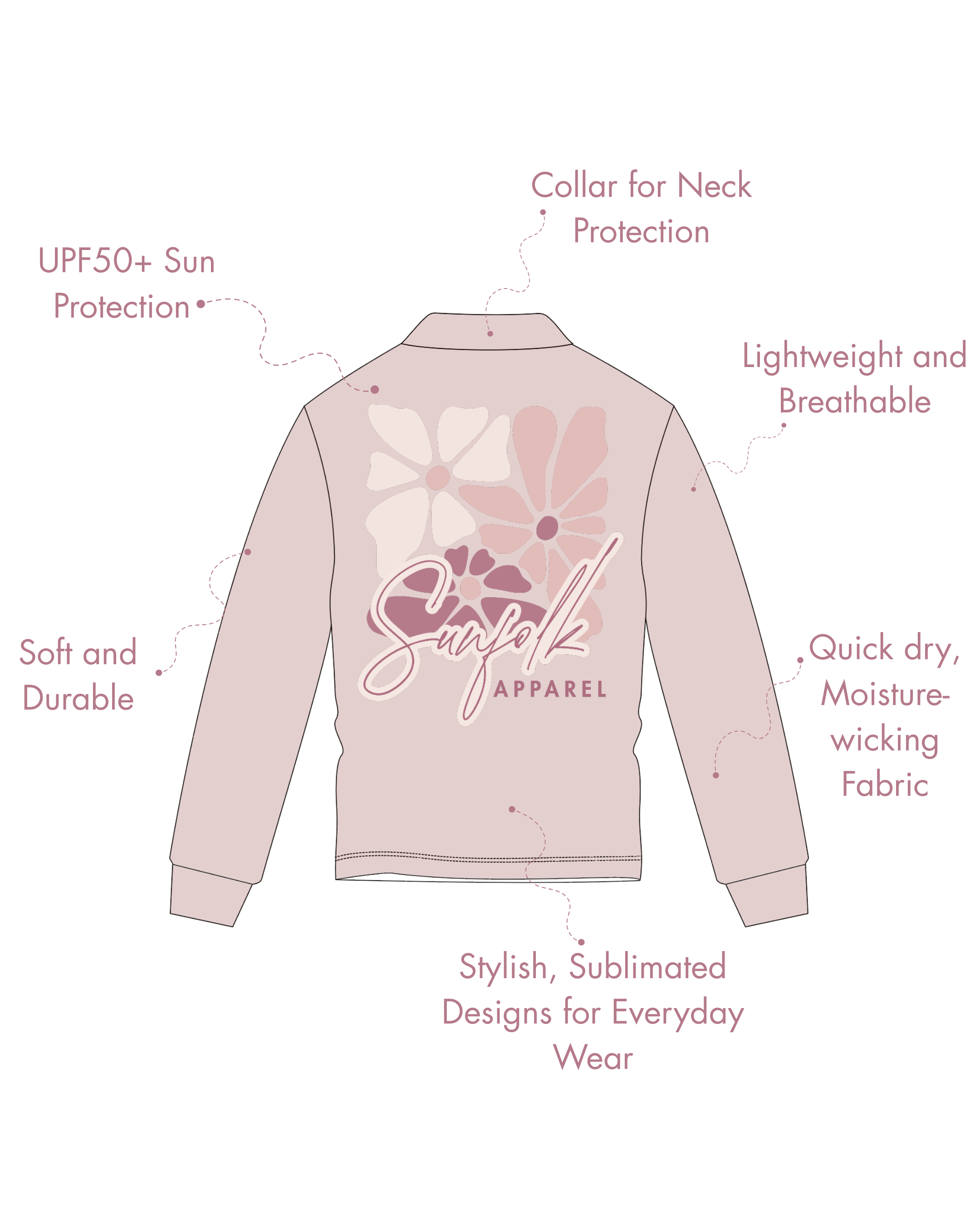 Retro Mauve Sun-Safe Shirt